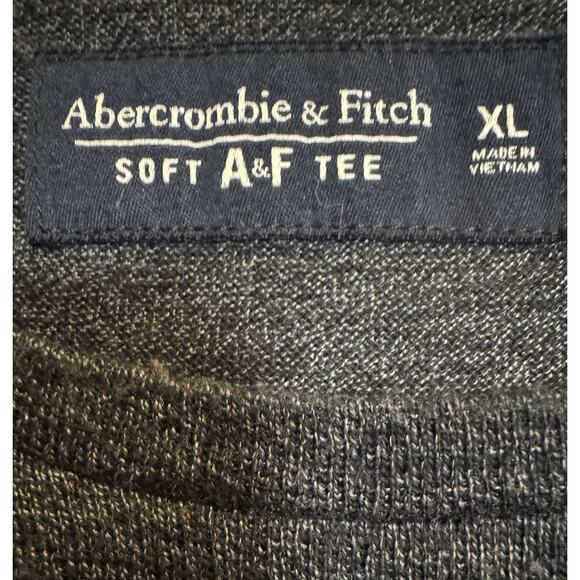 Abercrombie & Fitch Men’s Soft A&F Tee Minimalist Long Sleeve Charcoal Gray XL - Picture 3 of 6